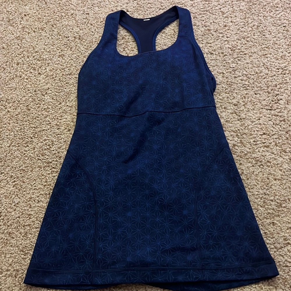 Lululemon Blue Tank Top with Built in Bra Size 6